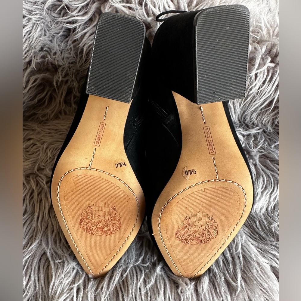 Vince Camuto Salali Black Suede Boots Size 9.5 - Picture 6 of 12